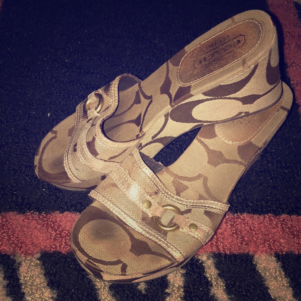 Coach wedge sandals